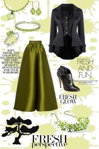 Fresh in green- Combinaciónde moda