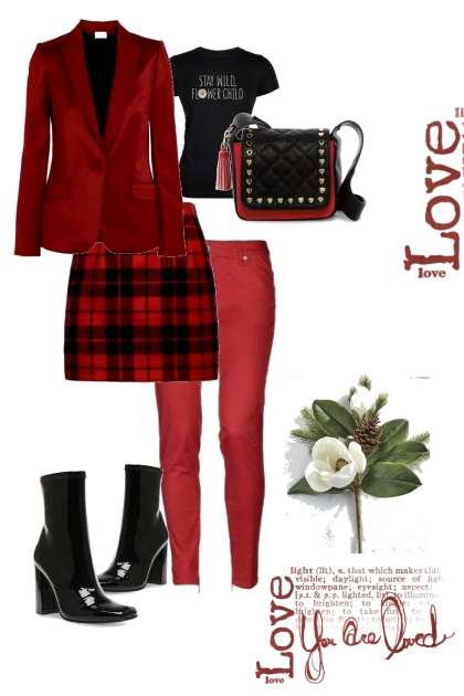 Love in red- Combinazione di moda