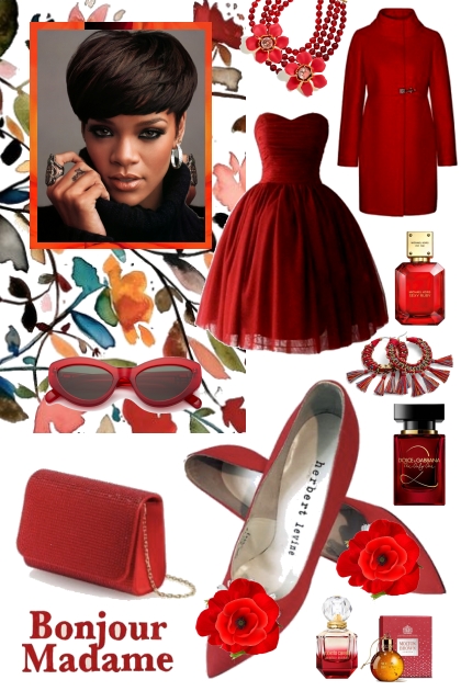 Elegant Red- Modna kombinacija