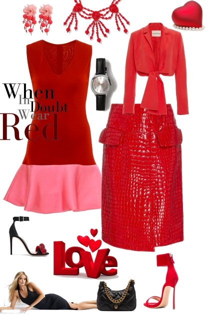Wear red- Модное сочетание