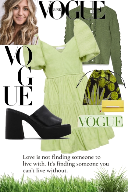 Green Vogue - combinação de moda