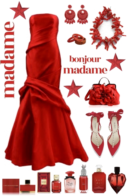 Madame in Red - combinação de moda