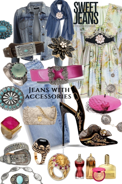 Jeans- Modekombination