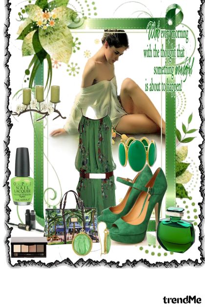 green is IN- Fashion set