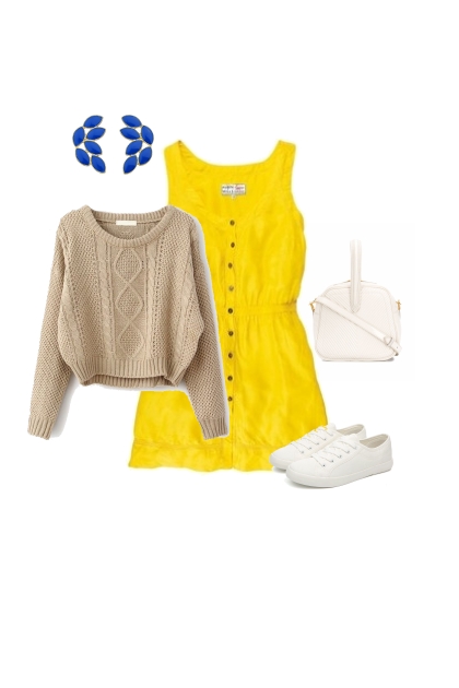 Casual5-Complementario-Vestido amarillo.- combinação de moda