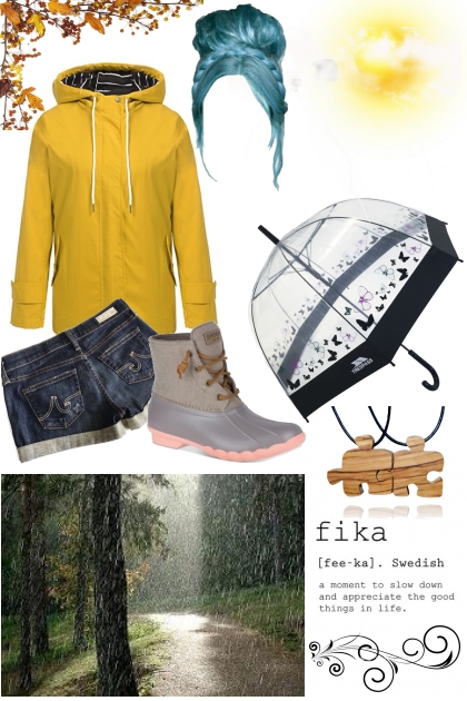 Rainy summer day- Combinaciónde moda