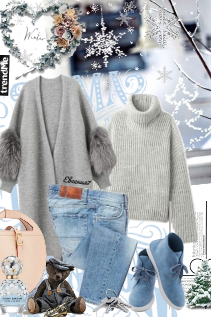 Зима в городе - combinação de moda