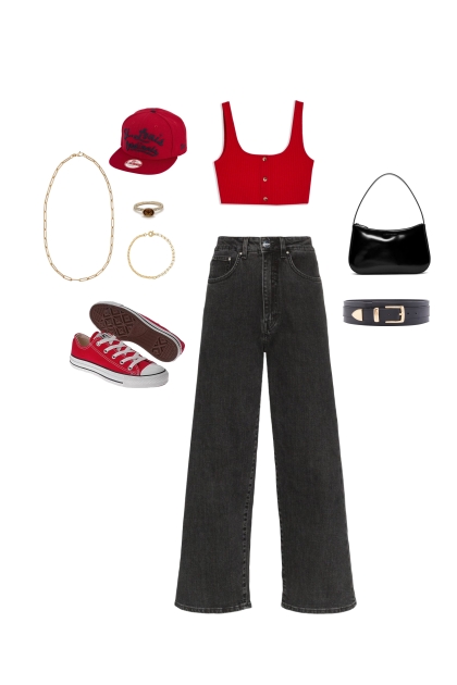 red   black- Combinazione di moda