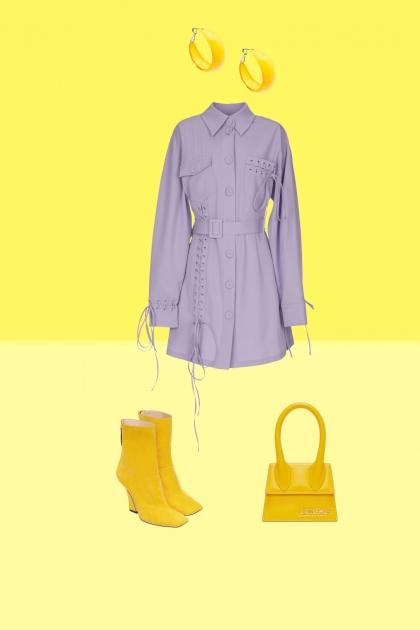 COLOR SCHEME STYLING (purple & yellow)- Modekombination