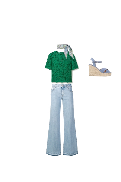Green and blue- Combinazione di moda
