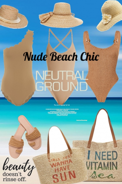 Nude Beach Chic- combinação de moda