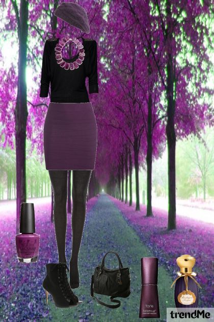 magic purple park- Combinazione di moda