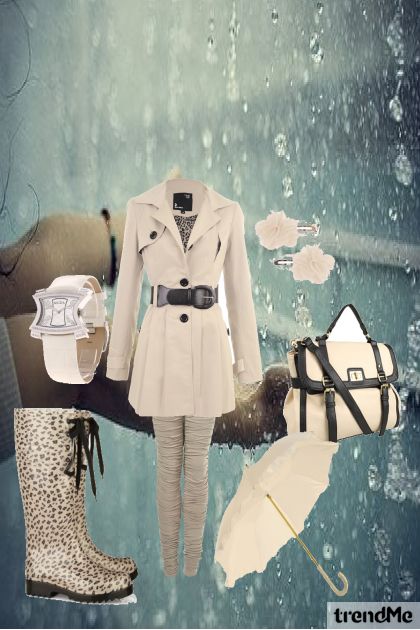 elegantna i na kiši- Combinaciónde moda