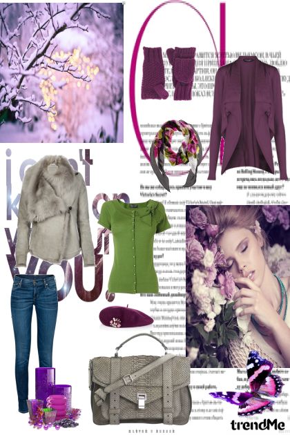 Purple butterfly- Fashion set