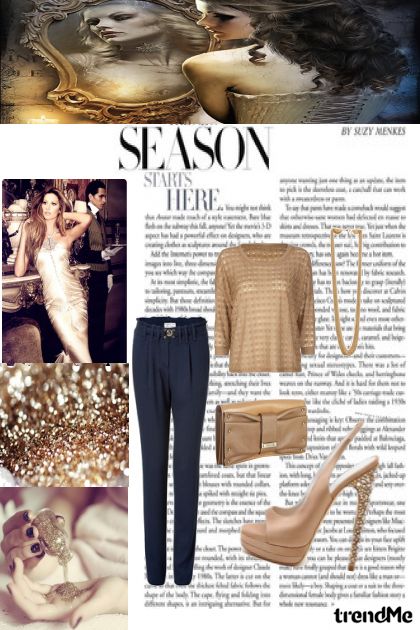 Gold and glamour- Modekombination
