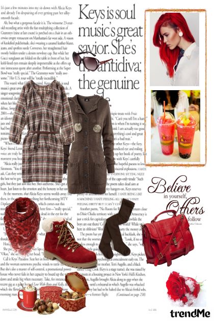Day for red and brown- Fashion set