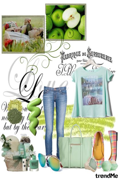 Green apple- combinação de moda