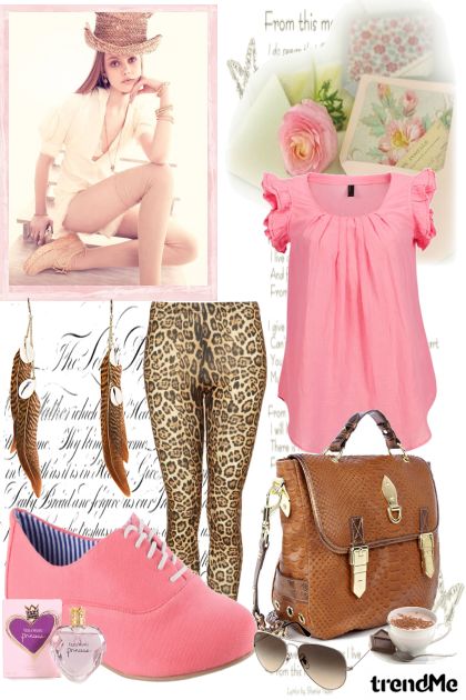 Pink and leopard print- Modna kombinacija