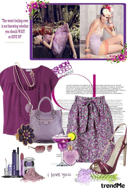Purple style- Modna kombinacija