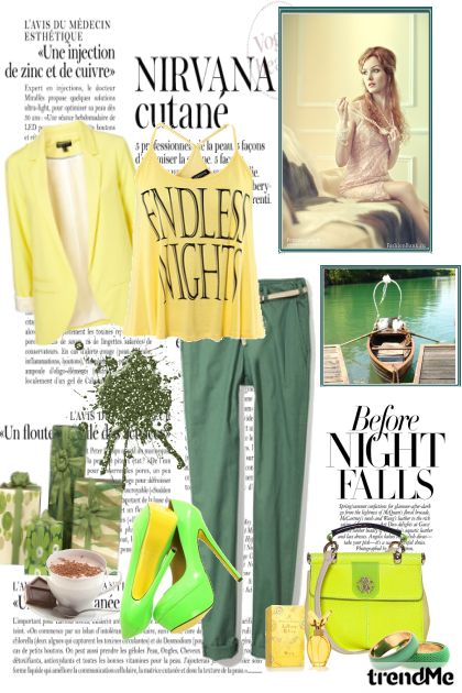 Powerfull green and yellow- Fashion set