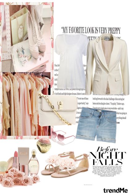 White and pink glamour- Fashion set
