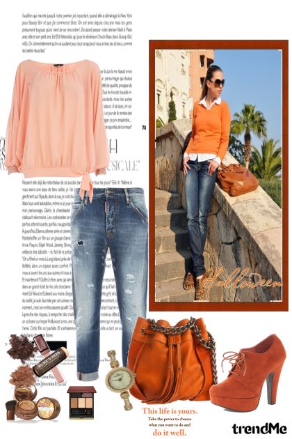 Sweet casual orange- Модное сочетание