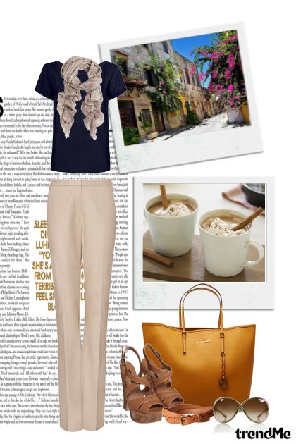 Basic:beige pants- Combinazione di moda
