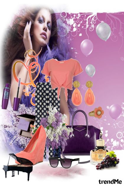 Touch of purple fantasy- Combinaciónde moda