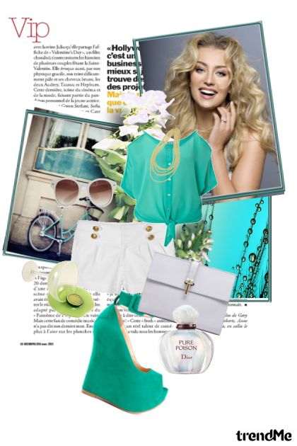 White and green- Combinaciónde moda