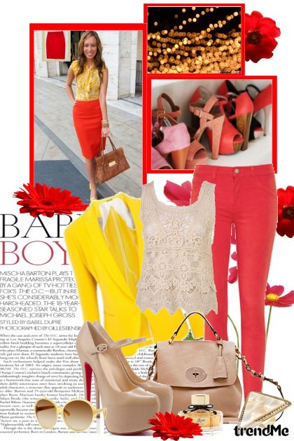 Yellow and red- Fashion set