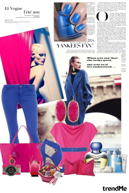 Electric blue and pink- Модное сочетание