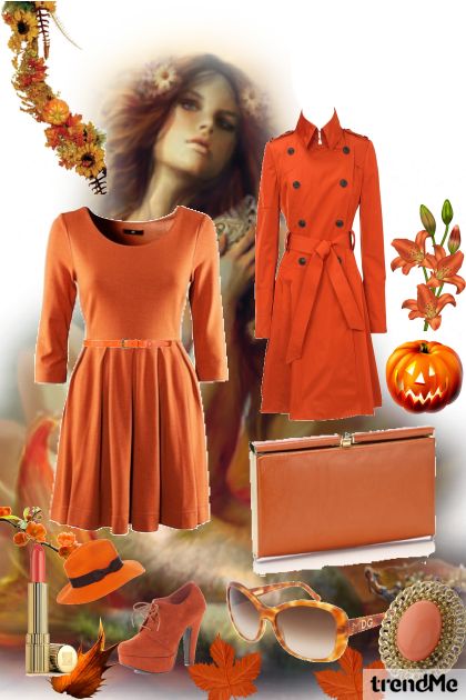 in color of autumn- Fashion set