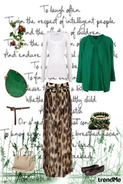 leopard & green- Combinaciónde moda