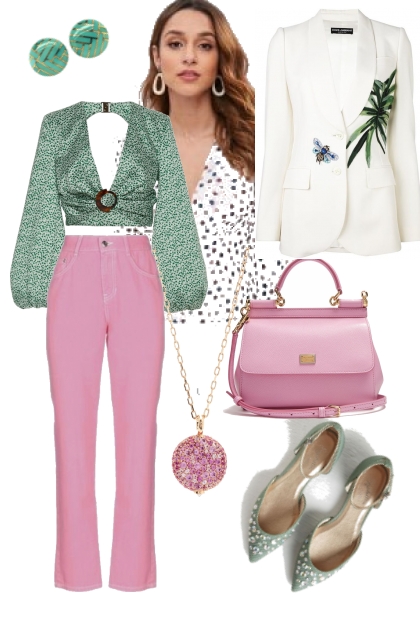 Green and pink- Fashion set