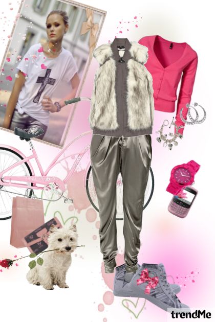 Pink and silver- Combinaciónde moda