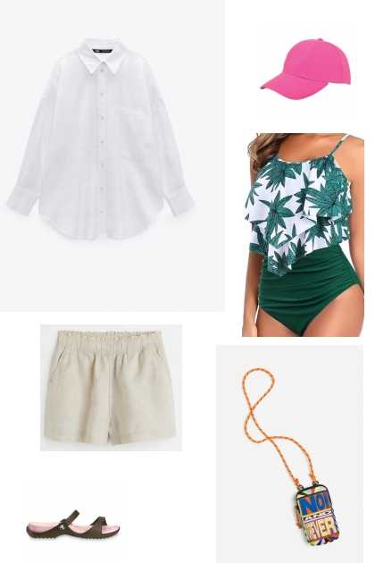 Summer swim wardrobe- combinação de moda