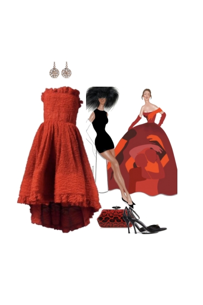Vestito rosso per Natale- Modna kombinacija