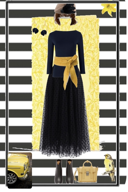 Black and yellow- Combinazione di moda