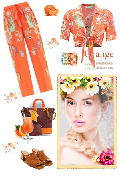 Etro orange style- Combinaciónde moda