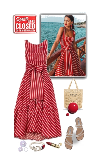 Stripes dress- Модное сочетание