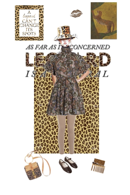 Leopardis a neutral- Modna kombinacija