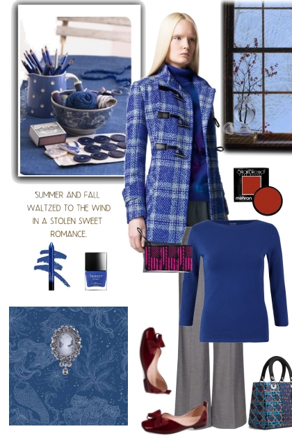 Checked blue - combinação de moda
