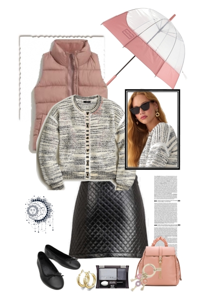 Pink puffer coat- Modekombination
