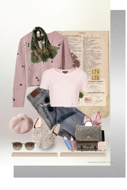 Pink cardigan- Модное сочетание