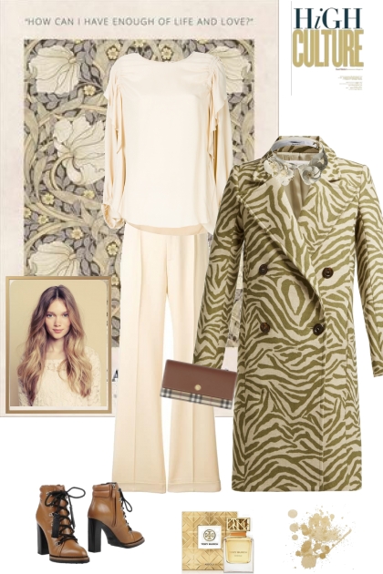 Chloè Tiger-print coat- Combinazione di moda