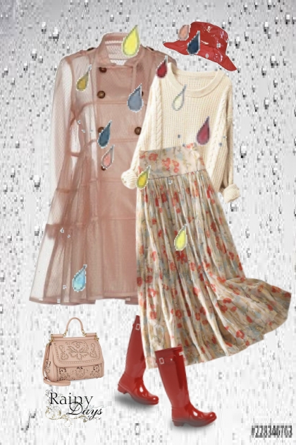 New coat for rainy days- Модное сочетание