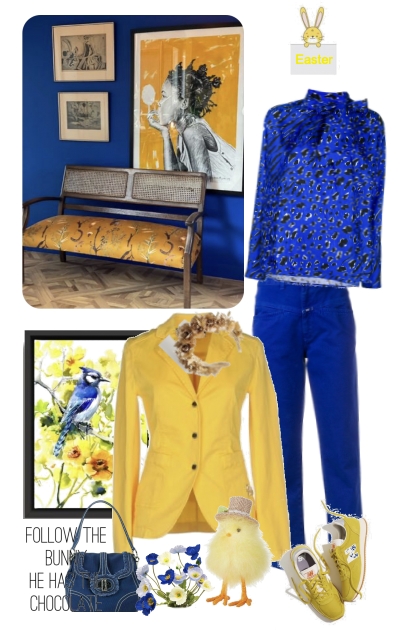 Blue and yellow- Fashion set