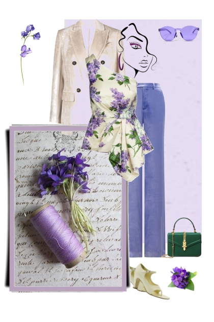 Violet flowers- Fashion set