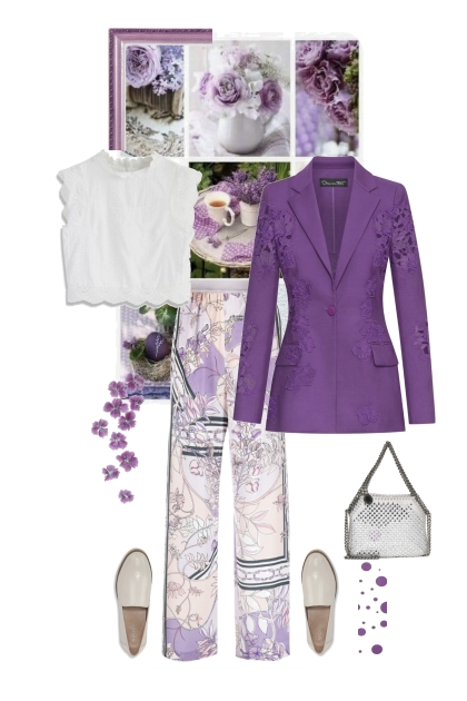 Purple and white- Fashion set