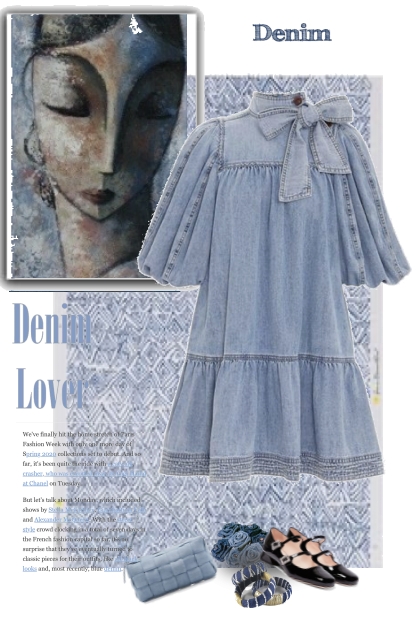 Denim Dress- Модное сочетание